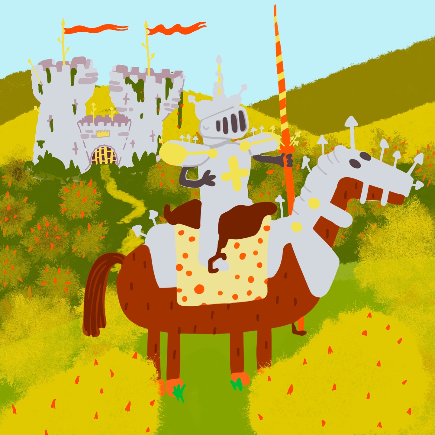 Spikey knight kind of. Ok maybe just classic. #illustration